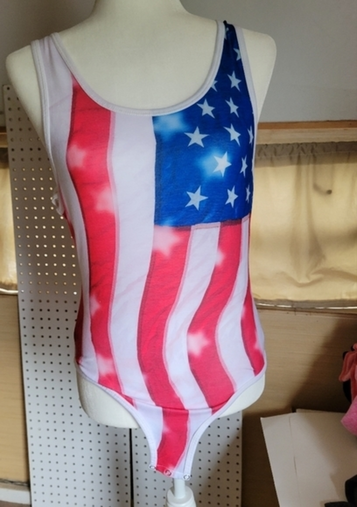 Gold‎ Rush size M American flag bodysuit